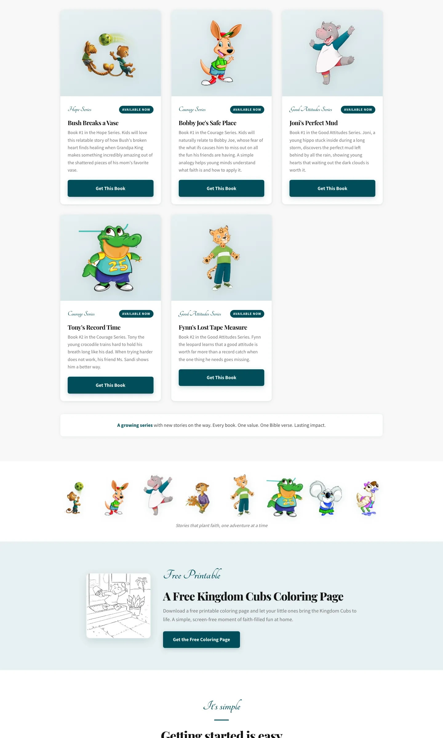 JWP Publishing desktop website, section 2 of 4