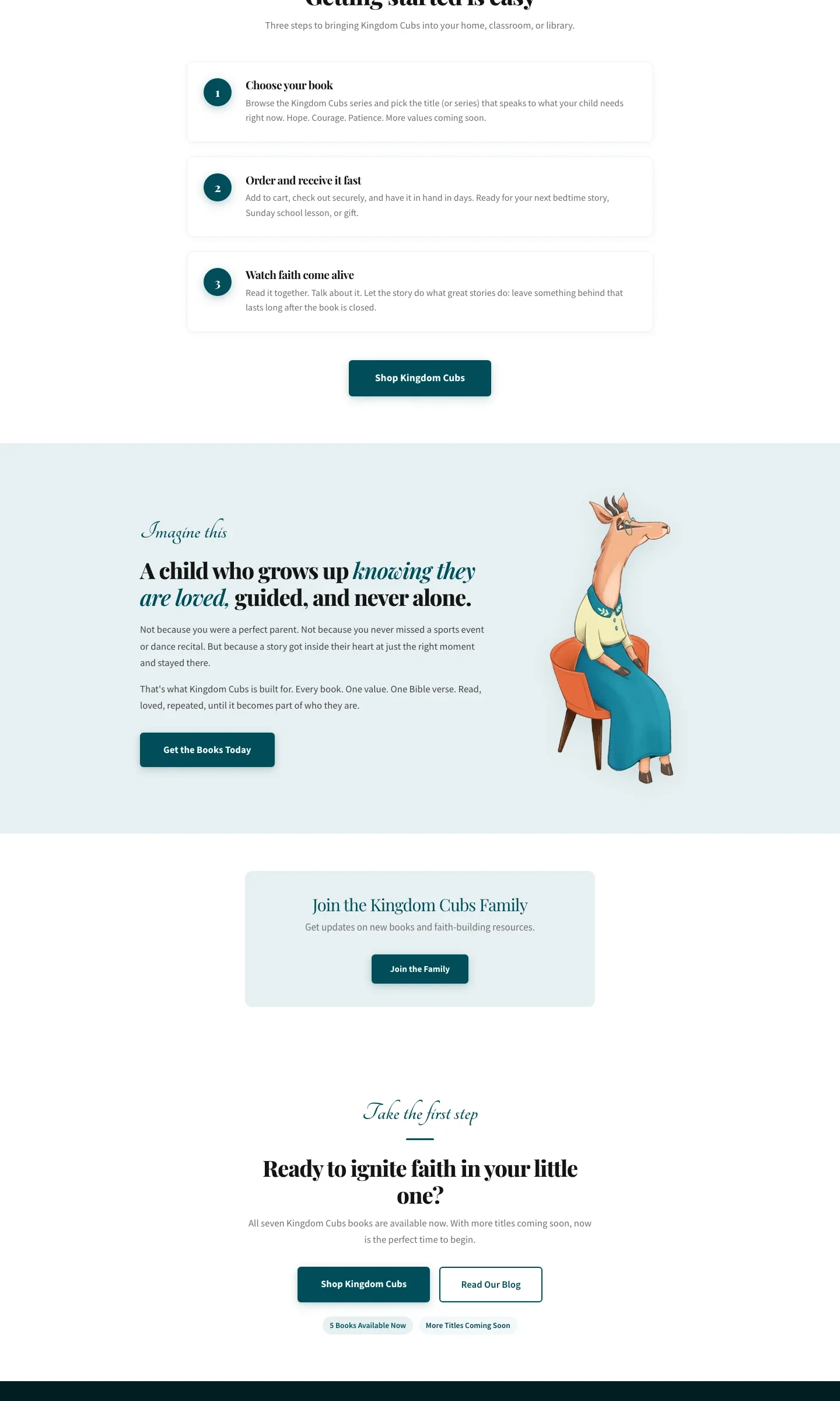 JWP Publishing desktop website, section 3 of 4